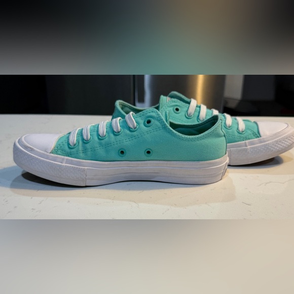 Converse All Star Chuck Taylor Unisex Turquoise Low Tops - Unisex Women: 7 Men:5 - Picture 8 of 13